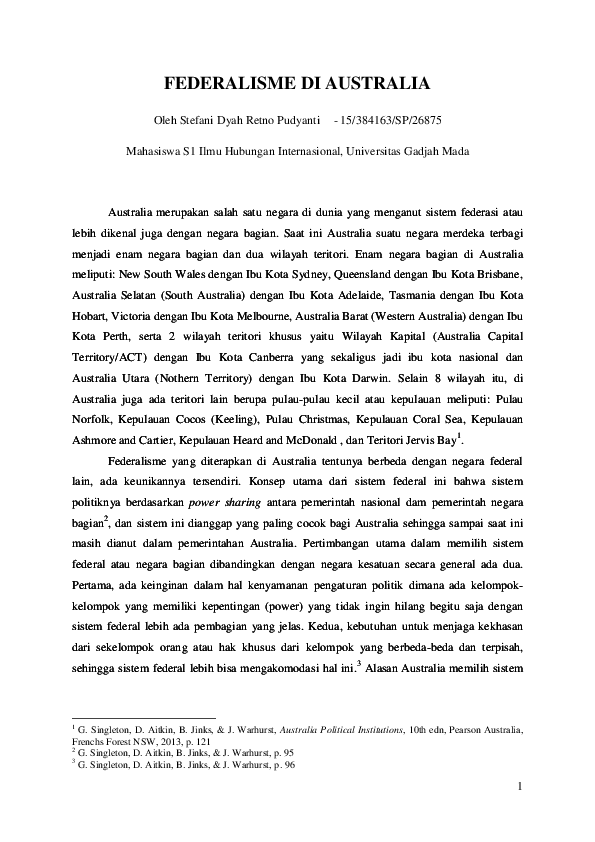Negara Federasi: Federalisme Ekonomi – Konsep, Penerapan, dan Relevansi