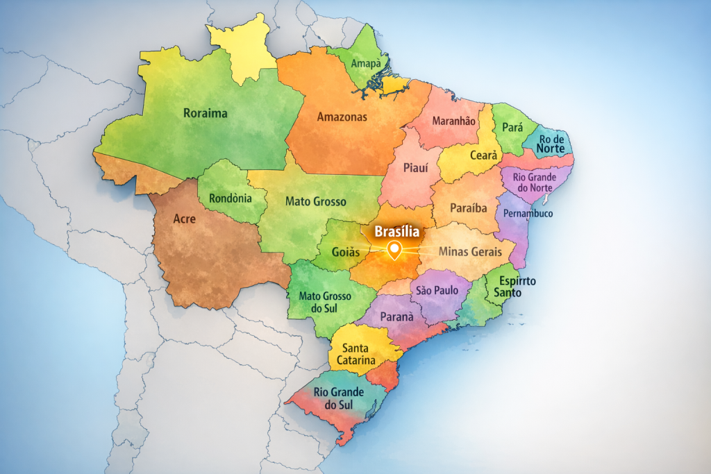 26 Negara Bagian dan 1 Distrik Federal Brasil