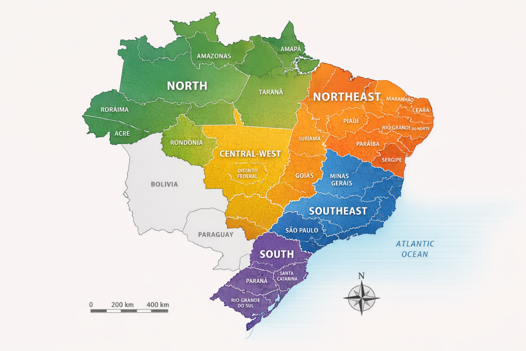 26 Negara Bagian dan 1 Distrik Federal Brasil
